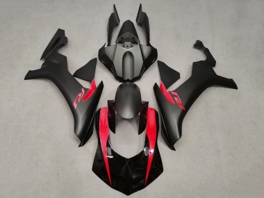 Carénages Moto Yamaha YZF 1000 R1 2015-2019 - Noir Mat Noir Brillant Rouge