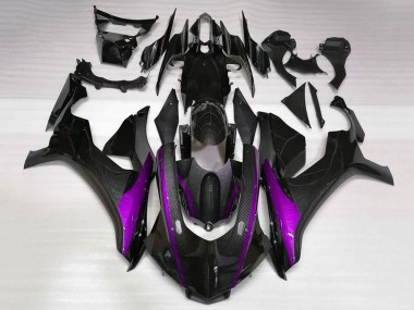 Carénages Moto Yamaha YZF 1000 R1 2020-2025 - Fausse Fibre de Carbone Violet Bande