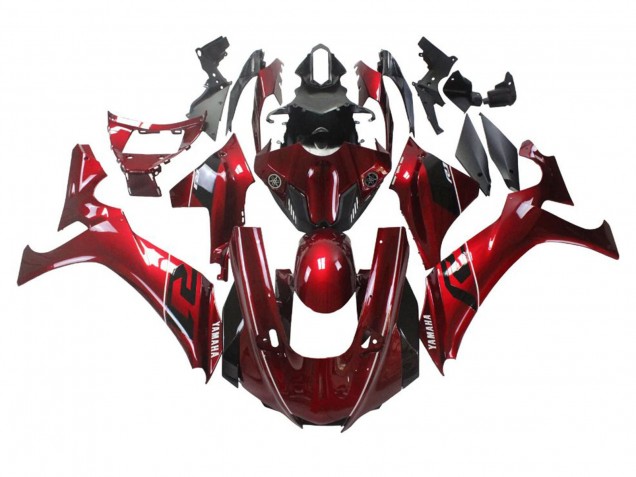 Carénages Moto Yamaha YZF 1000 R1 2020-2025 - Rouge Blanc Noir Bande