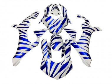 Carénages Moto Yamaha YZF 1000 R1 2020-2025 - Blanc Bleu Zèbre