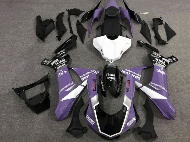 Carénages Moto Yamaha YZF 1000 R1 2020-2025 - Violet Blanc Noir Brillant Sam