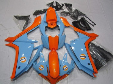 Carénages Moto Yamaha YZF 1000 R1 2007-2008 - Bleu Clair Orange Gulf