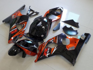 Carénages Moto Suzuki GSXR 600 / GSXR 750 2004-2005 - Noir Brillant Orange