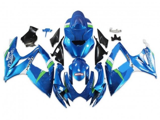 Carénages Moto Suzuki GSXR 600 / GSXR 750 2006-2007 - Bleu Vert Blanc Ecstar