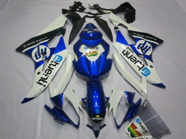 Carénages Moto Yamaha YZF R6 2006-2007 - Blanc Bleu Noir