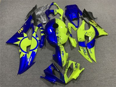 Carénages Moto Yamaha YZF R6 2008-2016 - Bleu Jaune Néon 46