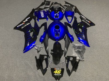 Carénages Moto Yamaha YZF R6 2008-2016 - Bleu Noir ENEOS Monstre 46
