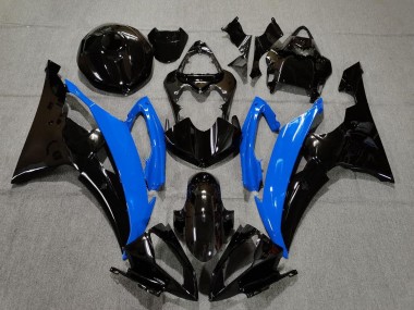 Carénages Moto Yamaha YZF R6 2008-2016 - Bleu Noir Brillant