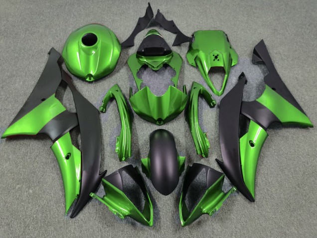 Carénages Moto Yamaha YZF R6 2008-2016 - Vert Noir Mat
