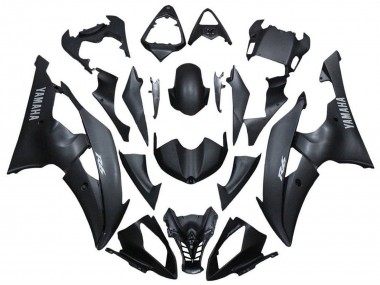 Carénages Moto Yamaha YZF R6 2008-2016 - Noir Mat Argent Décalque