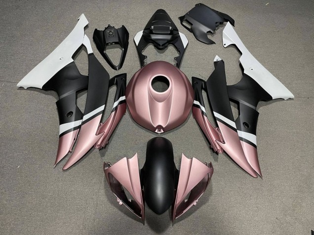 Carénages Moto Yamaha YZF R6 2008-2016 - Blanc Rose Or Noir Mat