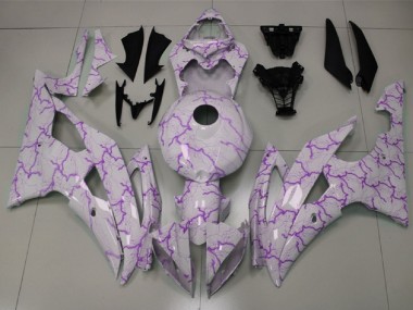 Carénages Moto Yamaha YZF R6 2008-2016 - Blanc Violet Lightning