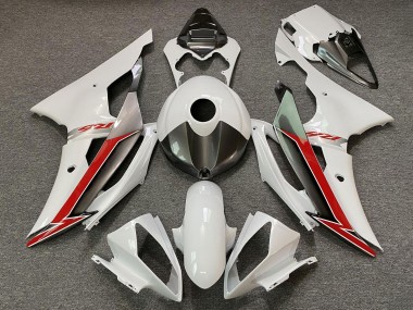 Carénages Moto Yamaha YZF R6 2008-2016 - Blanc Perle Rouge