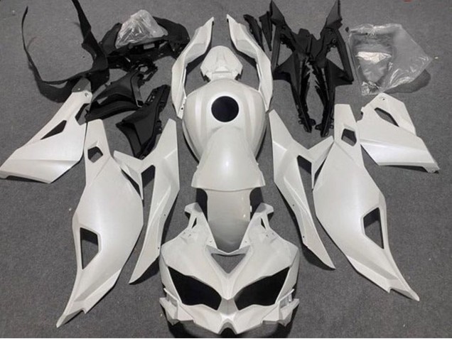 Carénages Moto Kawasaki ZX4R ZX-4RR 2019-2025 - Blanc Perle