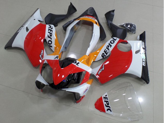 Carénages Moto Honda CBR600 F4i 2004-2007 - Blanc Rouge Jaune Noir Brillant Repsol