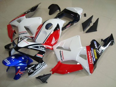 Carénages Moto Honda CBR600RR 2003-2004 - Blanc Rouge Bleu Noir Brillant Star Lee