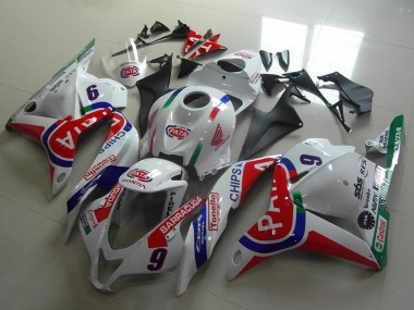 Carénages Moto Honda CBR600RR 2009-2012 - Blanc Bleu Rouge Pata