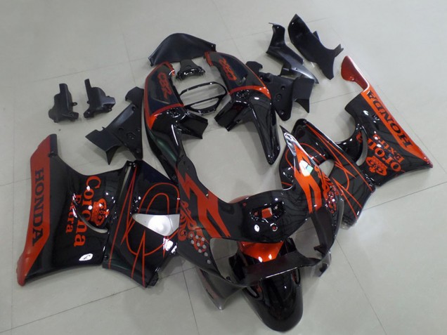 Carénages Moto Honda CBR900RR 919 1998-1999 - Noir Brillant Rouge Corona