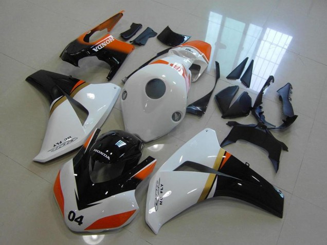 Carénages Moto Honda CBR1000RR 2008-2011 - Blanc Orange Noir Brillant Courses