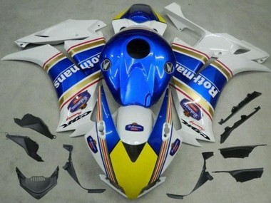Carénages Moto Honda CBR1000RR 2012-2016 - Blanc Bleu Jaune Rothmans