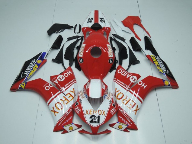 Carénages Moto Honda CBR1000RR 2012-2016 - Blanc Rouge Noir Brillant Xerox 21