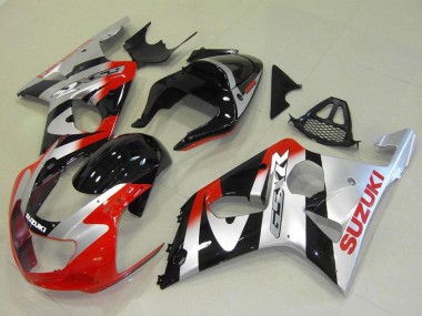 Carénages Moto Suzuki GSXR 1000 2000-2002 - Argent Rouge Noir Brillant