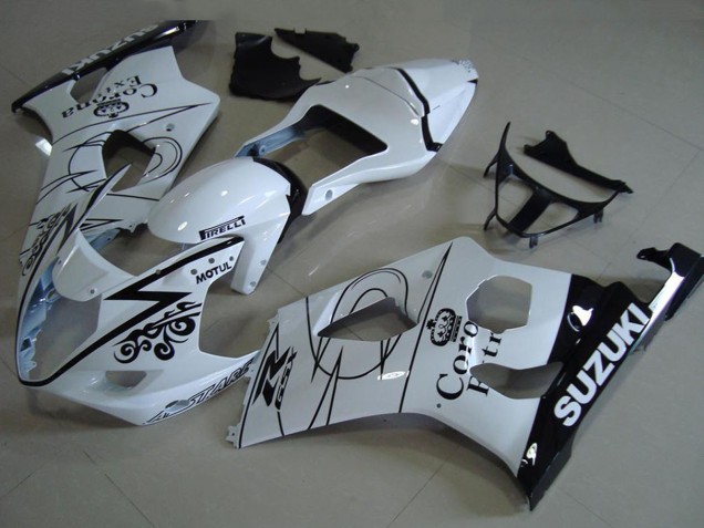 Carénages Moto Suzuki GSXR 1000 2003-2004 - Blanc Noir Corona