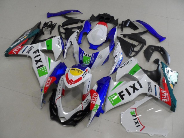Carénages Moto Suzuki GSXR 1000 2009-2016 - Blanc Bleu Vert Jaune Rouge Fixi