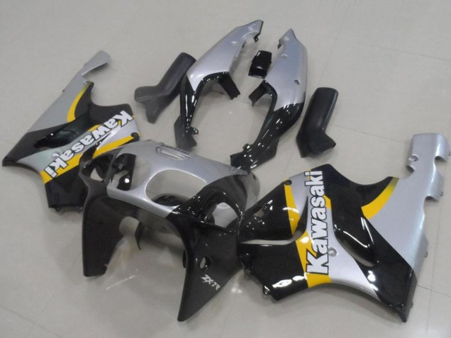 Carénages Moto Kawasaki ZX7R 1996-2003 - Argent Noir Brillant Jaune
