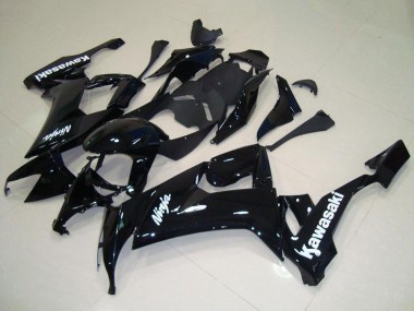 Carénage Moto Kawasaki ZX10R 2008-2010 - Noir Brillant Blanc Décalque