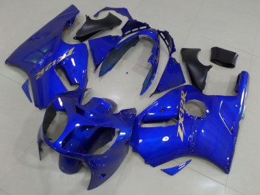 Carénages Moto Kawasaki ZX12R 2000-2001 - Bleu Or Décalque