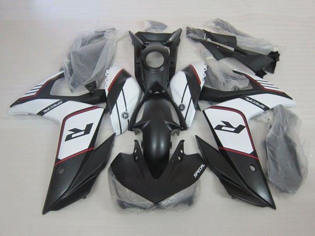 Carénages Moto Yamaha YZF R3 2015-2018 - Blanc Noir Mat