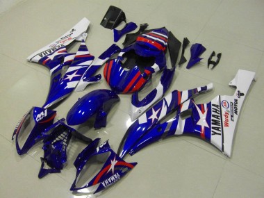 Carénages Moto Yamaha YZF R6 2006-2007 - Blanc Bleu Rouge Motul Michelin