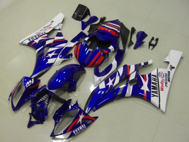 Carénages Moto Yamaha YZF R6 2006-2007 - Blanc Bleu Rouge Motul Michelin