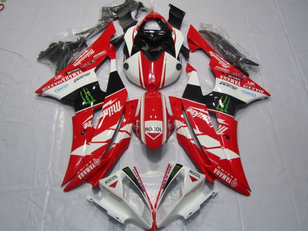 Carénages Moto Yamaha YZF R6 2008-2016 - Blanc Rouge Noir Brillant Vert Monstre Rocol Milwaukee Maxxis