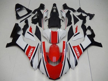 Carénages Moto Yamaha YZF R1 2015-2019 - Blanc Rouge Noir