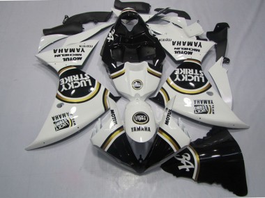 Carénages Moto Yamaha YZF R1 2009-2011 - Blanc Noir Lucky Strike