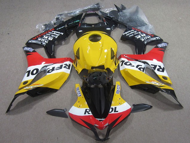 Carénages Moto Honda CBR600RR 2007-2008 - Jaune Blanc Rouge Noir Brillant Repsol
