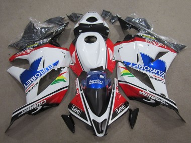 Carénages Moto Honda CBR600RR 2009-2012 - Blanc Rouge Bleu EuroBet Lee