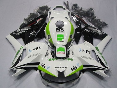 Carénages Moto Honda CBR600RR 2013-2026 - Blanc Vert Noir Brillant Hannspree ETS