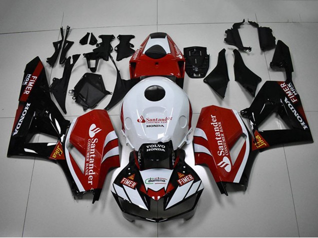 Carénages Moto Honda CBR1000RR 2012-2016 - Blanc Rouge Noir Brillant Santander