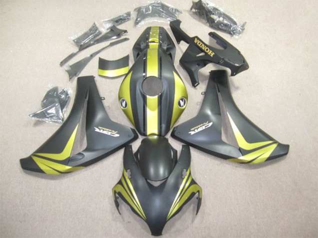 Carénages Moto Honda CBR1000RR 2008-2011 - Jaune Noir Mat