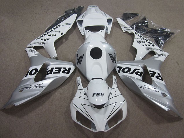 Carénage Moto Honda CBR1000RR 2006-2007 - Blanc Argent Noir Repsol