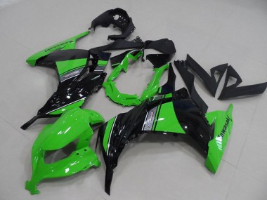 Carénages Moto Kawasaki ZX300R 2013-2018 - Vert Noir Brillant