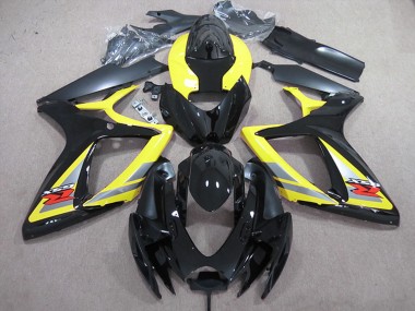 Carénages Moto Suzuki GSXR 600 2006-2007 - Jaune Gris Noir