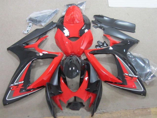 Carénages Moto Suzuki GSXR 600 2006-2007 - Rouge Noir