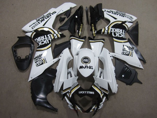 Carénages Moto Suzuki GSXR 600 2011-2024 - Blanc Noir Motul Lucky Strike