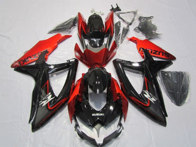 Carénage Moto Suzuki GSXR 1000 2007-2008 - Noir Brillant Rouge
