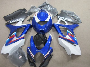 Carénages Moto Suzuki GSXR 1000 2007-2008 - Blanc Bleu Rouge