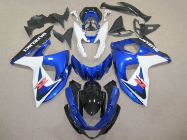 Carénages ABS Suzuki GSXR 1000 2009-2016 - Blanc Bleu Noir